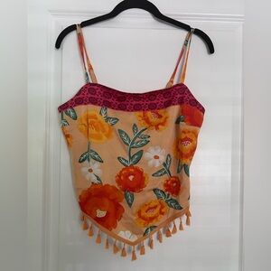 Rachel Zoe Orange and Pink Floral Camisole